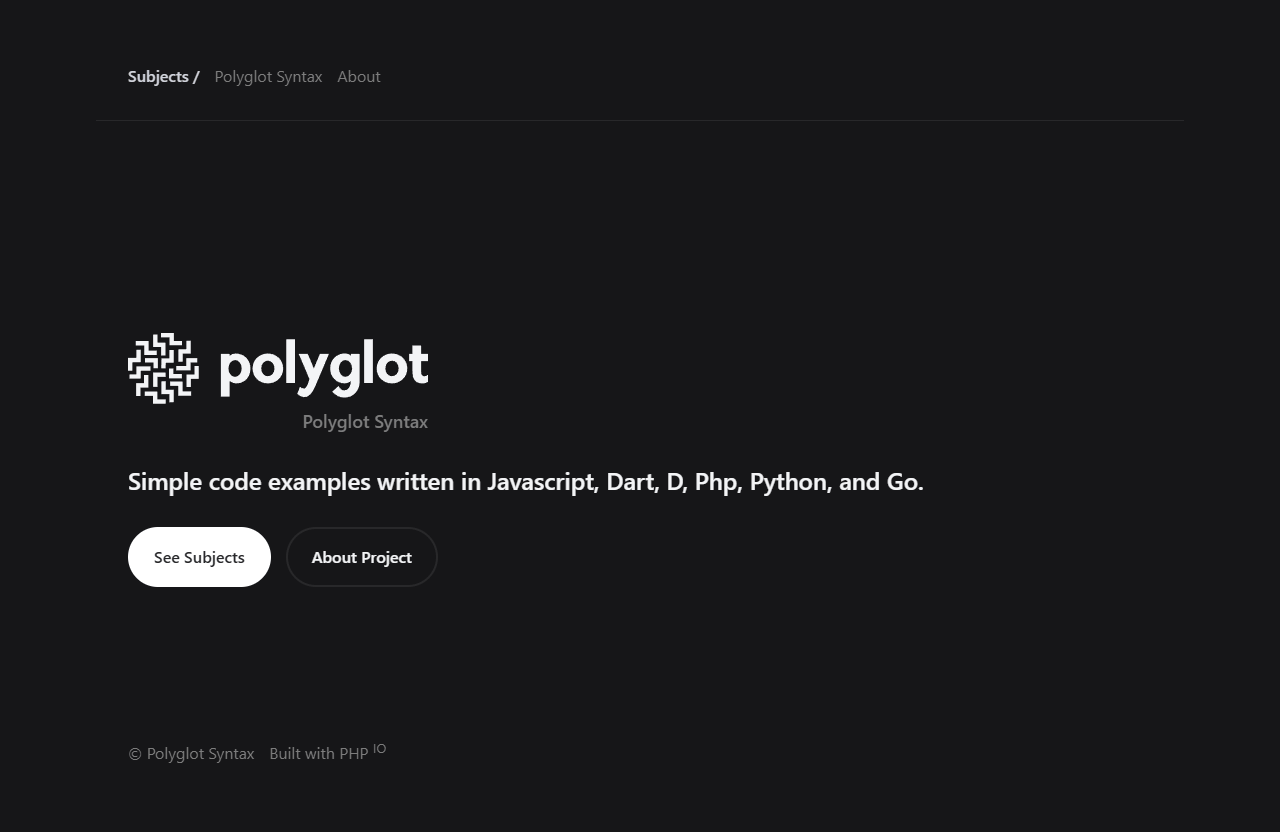 Polyglot Syntax
